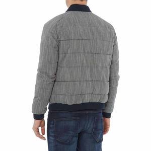 Winter Heavy Weight Bomber <b>Jacket</b> Grey Color Crew Neck Contras Black Color Rib For <b>Men</b> ,<b>s</b> - Product Image 3