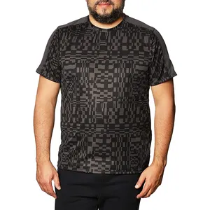 Personalized Layanan ODM T-shirt Desain Sublimasi Hitam Paling Menuntut Harga Grosir Kaus Regang Kebesaran