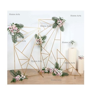 Designer <b>Gold</b> Color Iron <b>Backdrop</b> Finest Quality Customized Shape <b>Backdrop</b> For Hotel And Wedding Decor Use - Product Image 2