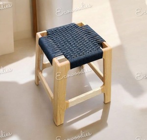 Tabouret de bain en rotin naturel haut sélectionné tabourets pouf en bois fabriqués à la main pour décorations de salle de bain Console compétitive en incrustation d'os - Product Image 5