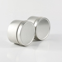 Groothandel Emboss Gouden Blikken Containers Eco-Vriendelijke Naadloze Op Maat Gemaakte Ronde Metalen Doos Blik Geurkaarsen Blikken Blikken