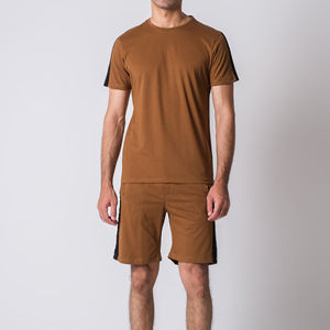 Camiseta personalizada de alta calidad conjunto corto chándal ropa de verano pieza 2 piezas camiseta y pantalones cortos conjunto para hombres - Product Image 3