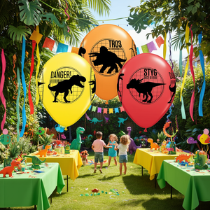 Ballons en latex Jurassic World 30 cm 6 pièces Décorations de fête - Product Image 3