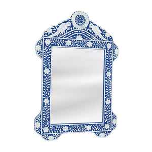 Intricate Design Rounded Mother of Pearl Inlay Wall <b>Mirror</b> Best Selling Indian Handmade Bone Inlay Wall <b>Mirror</b> - Product Image 1