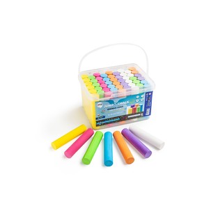 Non Toxic Washable <b>Jumbo</b> Sidewalk <b>Chalk</b> 50-Piece Set Plastic bucket, 14 Color Options, Round Outdoor Drawing <b>Chalk</b> for Kids - Product Image 1