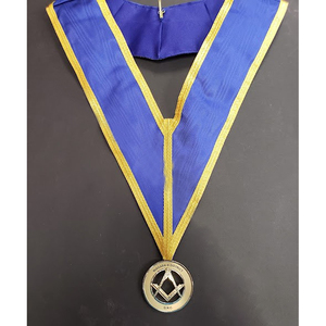 Collar azul de Gran Oficial, collares bordados masónicos personalizados de alta calidad, collares masónicos personalizados de nailon más vendidos - Product Image 3