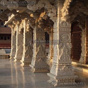 Colonnes de mariage en bois de style Maharaja pour le thème du temple et la décoration de mariage - Product Image 5