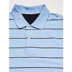 2023 camiseta Polo informal de moda personalizable camiseta Polo a rayas de Color sólido personalizada al por mayor y precio bajo de Bangladesh - Product Image 5