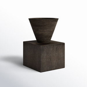 Support votif de table en bois moderne avec finition marron parfait pour la décoration intérieure et la décoration du salon - Product Image 1