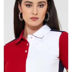 T-shirts polo d'été de haute qualité pour femmes Logo personnalisé Soft Slim Fit avec tissu personnalisé - Product Image 4