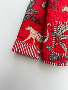 เสื้อแจ็กเก็ตผ้าฝ้ายบุนวมพิมพ์ลายดอกไม้สำหรับผู้หญิงเสื้อโค้ทลายดอกไม้แบบกลับด้านได้เสื้อแจ๊กเก็ตลำลองกระดุมพิมพ์ลายสำหรับทุกคน - Product Image 2