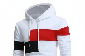 Sweat à capuche en molleton doublé 100% coton écologique 370g pour l'automne et l'hiver |   Manches raglan unisexes brodées, couleur unie, décontractées - Product Image 3