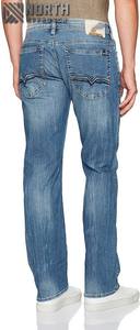 2025, pantalones vaqueros rectos bordados personalizados para hombre, cintura media, moderno, liso, teñido, lavado con piedra, mezclilla, informal, estilo de verano, logotipo de etiqueta - Product Image 4