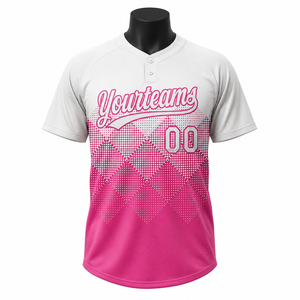 Uniforme de baseball personnalisé à manches raglan boutonnées sur le devant et à rayures latérales |   Ensemble de maillot et pantalon de baseball sublimé - Product Image 4