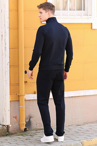 Combinaison de jogging personnalisée OEM en polyester/coton de haute qualité Vestes zippées et pantalon de survêtement imprimé Survêtement coupe-vent - Product Image 6