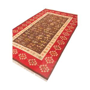 พรมขนสัตว์สีน้ำตาลเบจลายดอกไม้แบบนามธรรมสำหรับห้องนั่งเล่น ห้องโถง หรือห้องวัยรุ่น รูปทรงสี่เหลี่ยมผืนผ้า - Product Image 2