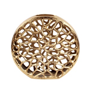 Vase à fleur en fonte d'aluminium avec finition patinée Pot de fleur exclusif sur mesure Vase à fleur fait à la main de grande taille - Product Image 6