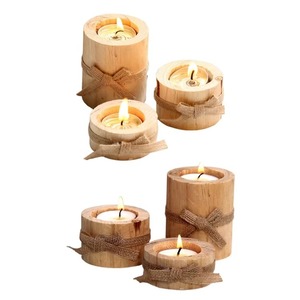 Portavelas de Madera Simple con Diseño de Flor, Perfecto para Regalos, Decoración del Hogar, Esquinas Festivas y Uso Diario - Product Image 5