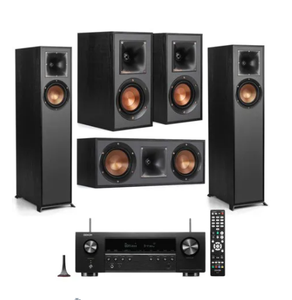 Paquete de Altavoces de Pie Klipsch-2Pack R610F con Altavoces de Repisa R41M, Canal Central R-52C y Receptor Denon AVR-S670H de 75W 5.2 - Product Image 1
