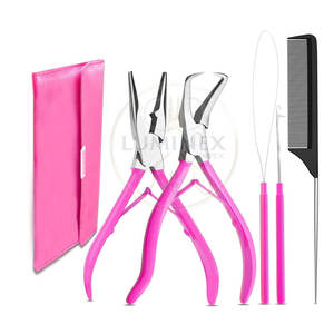 Kit Profesional de Herramientas para Extensiones de Cabello de Acero Inoxidable con Agarre Antideslizante y Cómodo, Opciones de Logotipo y Color Personalizados, Alta Calidad - Product Image 1