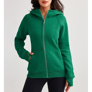 Sudadera con Capucha de Lona con Cremallera para Mujer, Informal, para Otoño e Invierno, Transpirable, Cortavientos, con Forro, de Secado Rápido, Personalizable, Estilo Urbano - Product Image 3