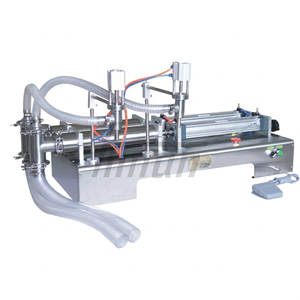 Máquina de llenado de líquidos neumática semiautomática para botellas, sobres, viales, frascos, plástico, vidrio, 980x350x370mm, 220V, 110V - Product Image 1
