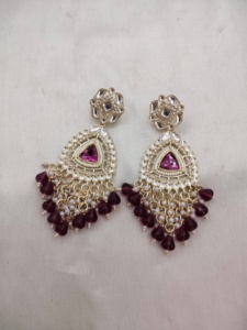 ต่างหูทองชุบแบบอินเดียโบราณ ประดับมุก ดีไซน์สวยงาม หรูหรา สำหรับผู้หญิงและเด็กผู้หญิง - Product Image 3