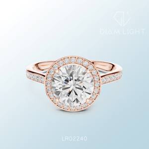 Anillo de racimo redondo premium hecho a medida con diamante cultivado en laboratorio certificado por IGI, diseño de joyería fina elegante hecho a mano. - Product Image 3