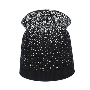 Bonnets tricotés en coton de haute qualité pour femmes Logo personnalisé Style hivernal Vente en gros Bonnets jacquard de créateur - Product Image 1