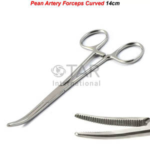 Fórceps curvos de 14cm, pinzas hemostáticas quirúrgicas de acero inoxidable de primera calidad, pinzas hemostáticas de bloqueo veterinario, instrumentos médicos - Product Image 6