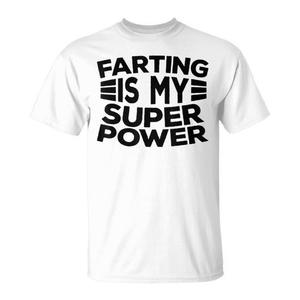 T-shirt con citazioni a tema 'Superpower Farting Habit', Unisex per Adulti, Girocollo, Manica Corta, Abbigliamento Promozionale, Stampa Serigrafica - Product Image 4