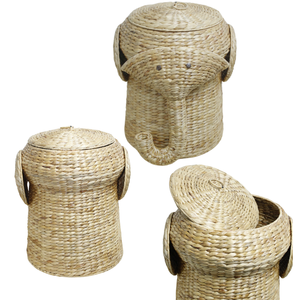 ตะกร้าช้างทำด้วยมืออย่างยั่งยืนเหมาะสำหรับการจัดระเบียบในห้องครัวการเก็บขนมปังและใช้ในบ้าน - Product Image 1