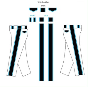 Pantalon de baseball unisexe pantalon de baseball blanc personnalisé sublimé pas cher avec design personnalisé et logo de sublimation, - Product Image 6