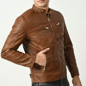 Veste en cuir de vente directe d'usine Veste d'hiver en cuir légère Veste en cuir de grande taille - Product Image 3