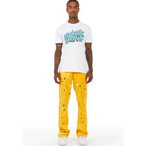 Streetwear ผู้ชายกางเกงเหงื่อ Joggers ซ้อนโลโก้ที่กําหนดเองผ้าฝ้าย 100% OEM ผู้ชายซ้อน Joggers พร้อมกระเป๋า - Product Image 3