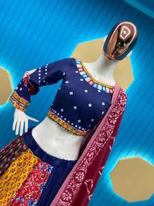 Navratri diseñador especial Festival Wear Fancy Rayon Digital Print Lehenga & Printed Choli con rayón impreso y Kodi Lace Dupatta - Product Image 5