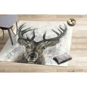 Tapis moderne coloré imprimé cerf, design abstrait, tapis doux pour la maison, tapis fin non tissé - Product Image 3