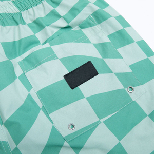 กางเกงขาสั้นผ้าฝ้ายโพลีเอสเตอร์เป็นมิตรกับสิ่งแวดล้อมกางเกงขาสั้นลำลองของผู้ชายผ้าผูกย้อมสีสำหรับ100% ออกแบบโลโก้ได้ตามต้องการ - Product Image 5