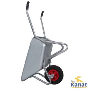 SLT-741 de brouette galvanisé B2B Kanat Fort avec pneu pneumatique 350x7 100L 0.70mm Tray General Hauling Load 150kg 100L - Product Image 5