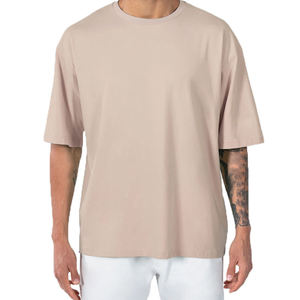 Hombres Hip Hop Drop Shoulder Heavyweight Vintage Camiseta Oversize Premium 100% Camiseta de algodón Pima Logo Camiseta de alta calidad - Product Image 1
