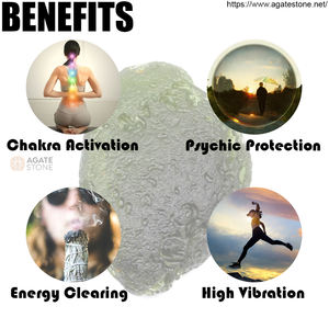 Figura de Ágata Tallada Naturalmente en Moldavita y Tektita, 70-100 Gramos, Gema de Transformación Cósmica, Arte Popular del Amor, Exportación India - Product Image 3