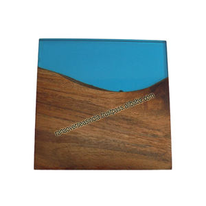 Posavasos de resina Reversible hecho a mano de la mejor calidad más vendida en forma cuadrada para mesa de centro del hogar y decoración de escritorio - Product Image 1