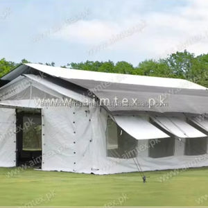 Venta al por mayor 2024 tiendas de campaña de socorro de emergencia material de alta calidad usado ligero retardante UV resistente tienda de precio asequible - Product Image 1