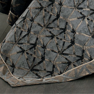 Parure de lit Guzide ELIZ 4 pièces gris anthracite 100% chenille rayée teinte en fil, moderne, anti-acariens, durable, taille King Size pour la maison - Product Image 5