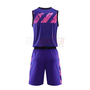 Maillots de basket personnalisables pour équipes adultes – Kit deux pièces avec impression logo et sponsor – 100 % polyester antibactérien sans manches - Product Image 2