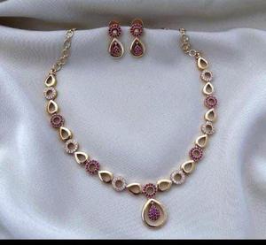 Conjunto de collar con acabado mate CZ de alta calidad para mujer, Ideal para fiestas, ropa informal y Formal, collar sencillo de lujo con pendientes - Product Image 2