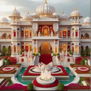 Decoración de Mandap/Diseño Tradicional de Mandap/Estilos Modernos de Mandap, Arreglo para Ceremonia de Boda, Mandap para Boda Hindú, Idea de Mandap para Exteriores - Product Image 1