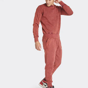 Personalizable elegante de gama alta de 2 piezas con capucha Jogger pantalones de chándal Unisex 100% algodón chándal de invierno para hombres de talla grande - Product Image 3