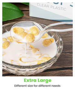 Couverts jetables en PS/PP biodégradables, écologiques, de qualité alimentaire, résistants, fourchettes, couteaux, cuillères, assortiment transparent - Product Image 4