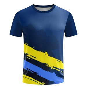 Camiseta de verano para hombre, ropa deportiva de cuello redondo, ropa de entrenamiento de Bádminton de gran tamaño de manga corta para hombre, stock - Product Image 1